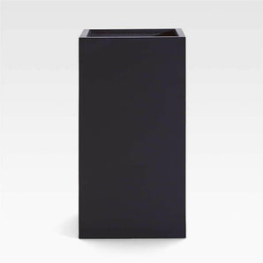 Walker Tall Square Black Planter 31".