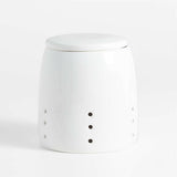 White Ceramic Garlic Keeper.
