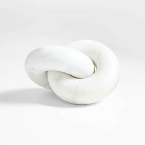 Knot 9" White Marble.