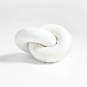 Knot 9" White Marble.