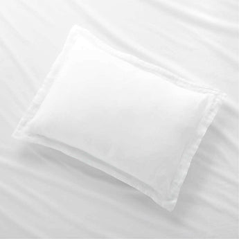 White Natural Hemp Sham.