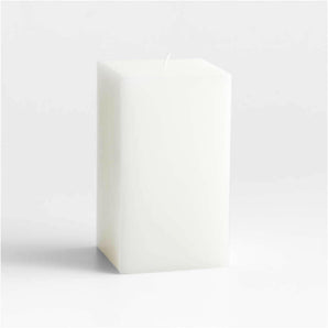 White Square Pillar Candle