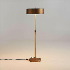 Zain Brushed Brass Metal Adjustable Floor Lamp
