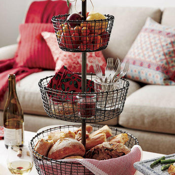 Bendt 2-Tier Iron Fruit Basket.
