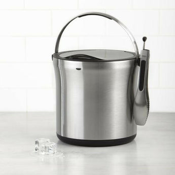 Oxo Steel Ice Bucket & Tong Set Multicolor.