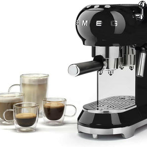 SMEG Black Espresso Machine.