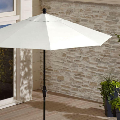 9' Round Sunbrella® Patio Umbrella with Tilt Black Frame