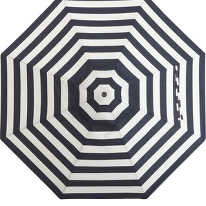 9' Round Sunbrella ® Cabana Stripe Navy Outdoor Patio Umbrella Canopy.