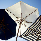 9' Round Sunbrella ® Cabana Stripe Navy Outdoor Patio Umbrella Canopy.
