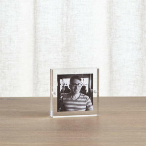Acrylic 3x3 Block Tabletop Picture Frame