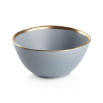 Addison Grey Gold Rim Cereal Bowl