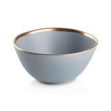 Addison Grey Gold Rim Cereal Bowl