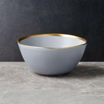 Addison Grey Gold Rim Cereal Bowl