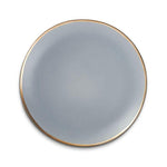 Addison Grey Gold Rim Dinner Plate