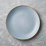 Addison Grey Gold Rim Dinner Plate