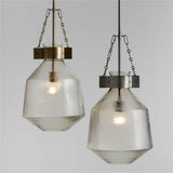 Aiden Glass Pendant Brass.