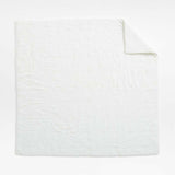 Aire Crinkle Cotton Linen Blend Cream Euro Bed Pillow Sham.