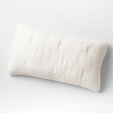 Aire Crinkle Cotton Linen Blend Cream King Bed Pillow Sham.