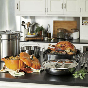 All-Clad® Stainless Steel 12 qt. Multipot with Perforated Insert and Steamer Basket
