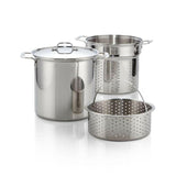 All-Clad® Stainless Steel 12 qt. Multipot with Perforated Insert and Steamer Basket