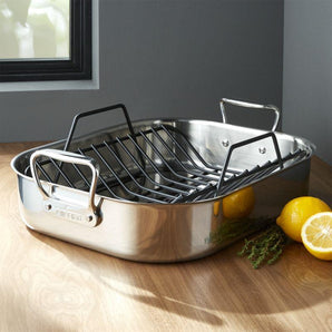 All-Clad® Stainless Steel Large Roaster with Rack.