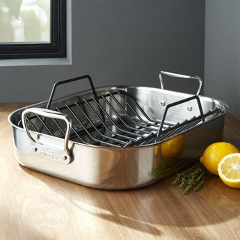 All-Clad® Stainless Steel Large Roaster with Rack.