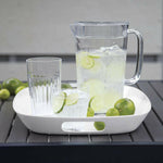 Lunea Melamine White 19"x14" Tray with Handles