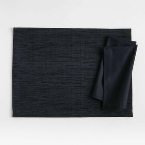 Aspen Ink Black Cotton Napkin.