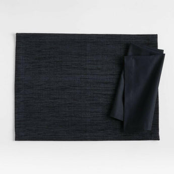 Aspen Ink Black Cotton Napkin.