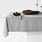 Aspen 60"x120" Metal Grey Organic Cotton Tablecloth.