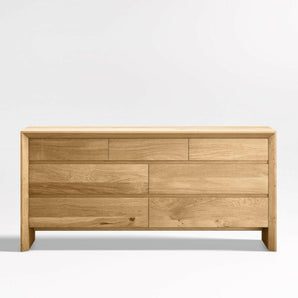 Baja 7-Drawer White Oak Wood Dresser