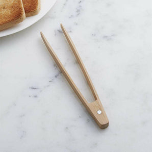 Bamboo Toast Tongs with Magnet