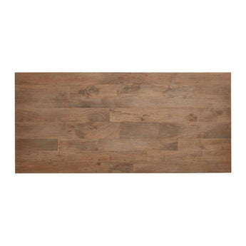 Basque 104" Weathered Light Brown Solid Wood Dining Table.