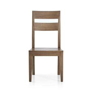 Basque Light Brown Solid Wood Side Chair