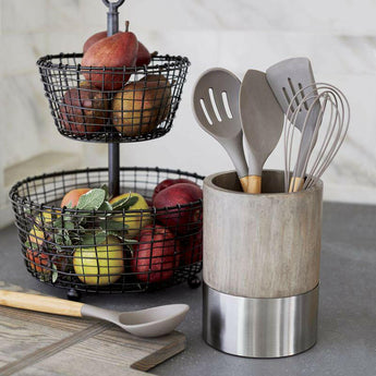 Bendt 2-Tier Iron Fruit Basket.