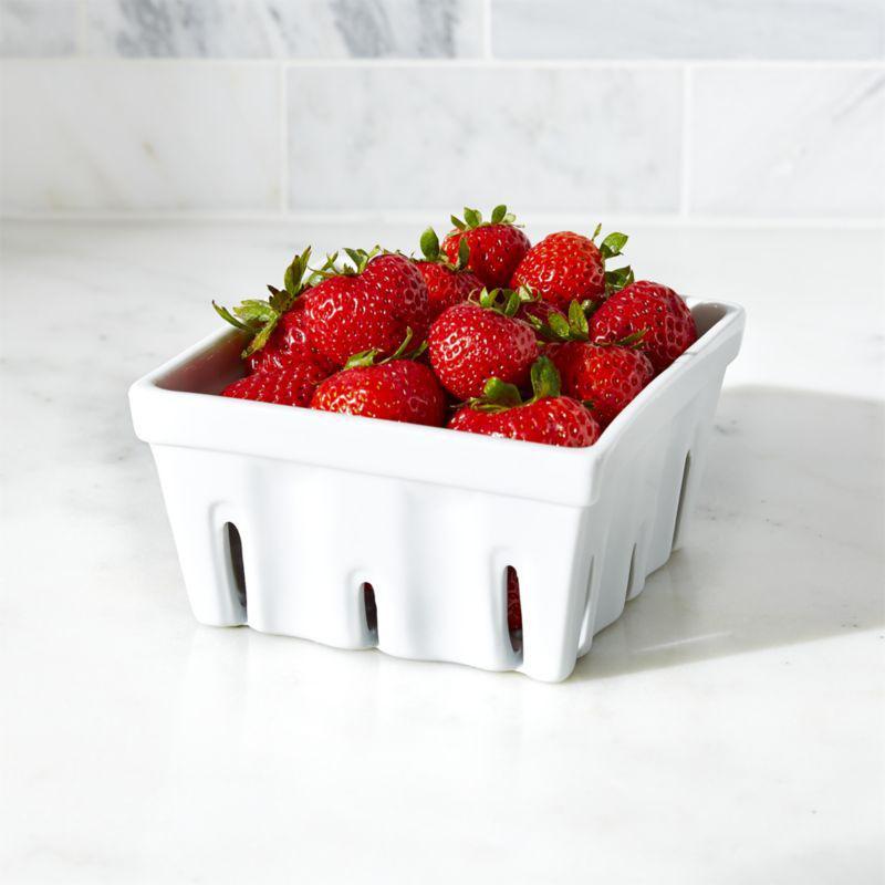 Berry Box White Colander