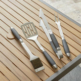 Black-Handled 4-Piece Barbecue Tool Set.