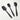 Black Silicone Tools Set of 3