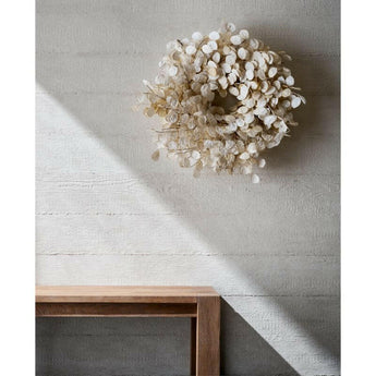 Faux Cream Lunaria Wreath.