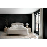 Aire Crinkle Cotton Linen Blend Cream Euro Bed Pillow Sham.