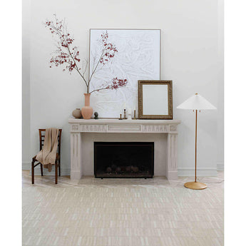 Flores Floor Lamp with Fluted Shade.