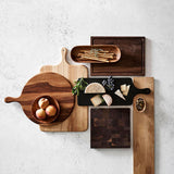 Tondo Natural Wood Round Serving Board with Handle.