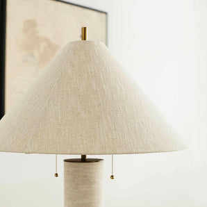Remi Natural Linen Floor Lamp