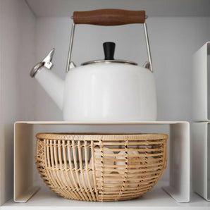 Chantal Sven Matte White Tea Kettle with Wood Handle