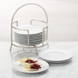 Cambridge 6" Appetizer Plates with Stand, Set of 12.