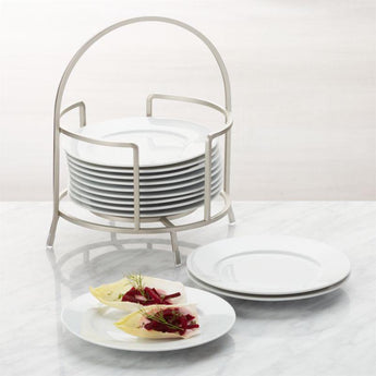 Cambridge 6" Appetizer Plates with Stand, Set of 12.
