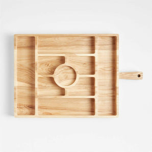 Carson Large Sectioned Ash Wood Serving Board.