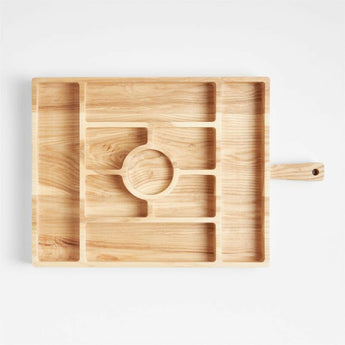 Carson Large Sectioned Ash Wood Serving Board.