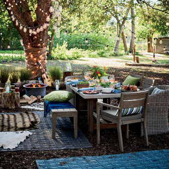 Abaco Outdoor Dining Chair with Sunbrella® Cushion.