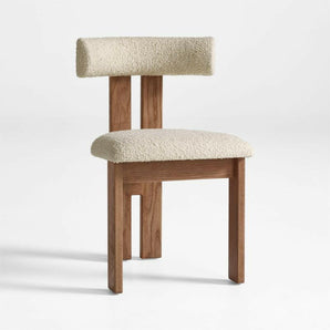 Ceremonie Natural Boucle Dining Chair by Athena Calderone